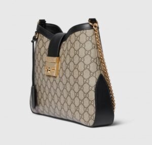 GUCCI GG PADLOCK HANDBAG WITH OG BOX ( BLACK )