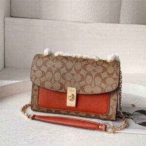 COACH CLANE CROSSBODY SIGNATURE CANVAS BAG (CREAM) WITH BOX DUST COVER