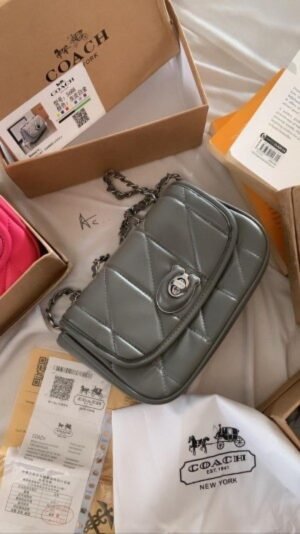 COACH TABBY PILLOW MINI (GREY) PREMIUM QUALITY WITH OG BOX