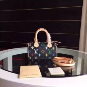 LOUIS VUITTON MINI ROWAN COFFEE SATCHEL BAG (BLACK) WITH FOLDING BOX