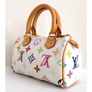 LOUIS VUITTON MINI ROWAN COFFEE SATCHEL BAG (WHITE) WITH FOLDING BOX