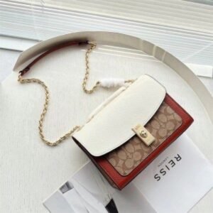 COACH CLANE CROSSBODY SIGNATURE CANVAS BAG WITH BOX DUST COVER