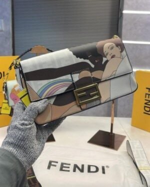FENDI MULTI COLOR HAND BAG WITH BOX