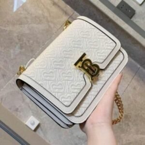 BURBERRY MONOGRAM TB LOGO BAG (WHITE) WITH OG BOX