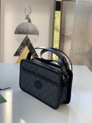 GUCCI GG CROSSBODY BAG ( BLACK ) WITH OG BOX