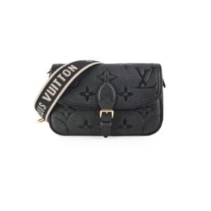 LOUIS VUITTON NANO DIANE BICOLOUR MONOGRAM EMPREINTE LEATHER WITH OG BOX & DUST BAG (M45985 BLACK)