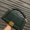 CHANEL BOY CROCODILE LOOKS HANDBAG ( GREEN ) BAG WITH BOX